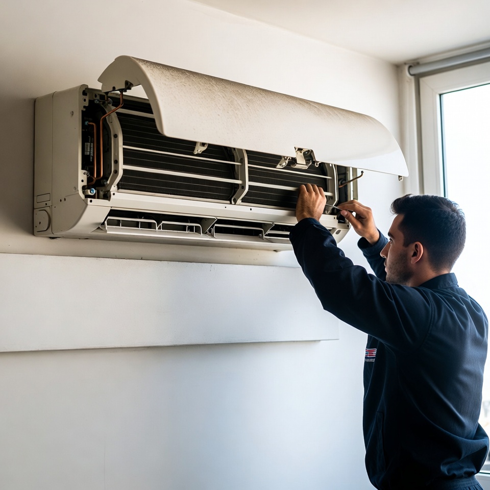 Air conditioner service technician